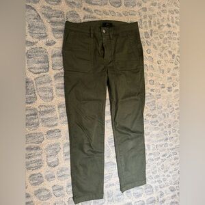 J. Crew Green Chinos Durable Cotton Blend